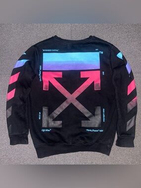 Off-White Black Gradient Arrow Crewneck Sweatshirt